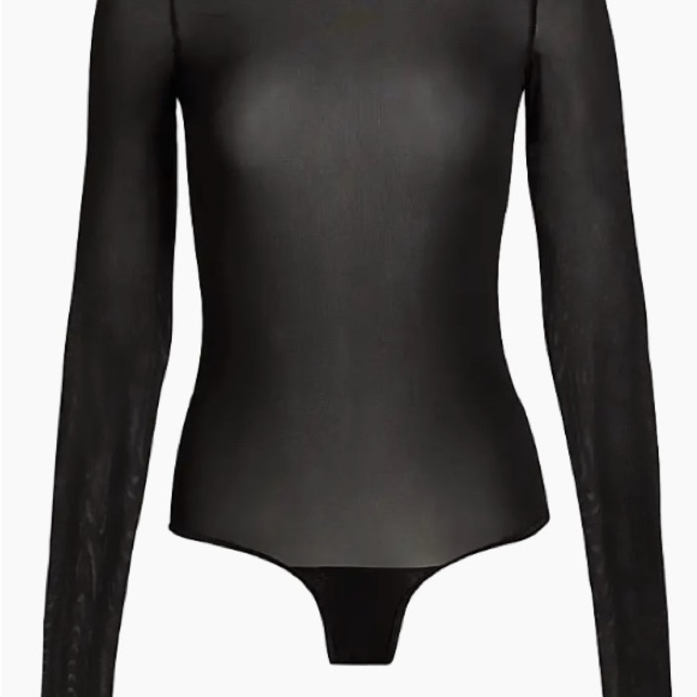 Saks Fifth Avenue WARDROBE.NYC Elegant Black Long Sleeve Bodysuit